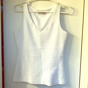 Banana Republic white peplum top size 4